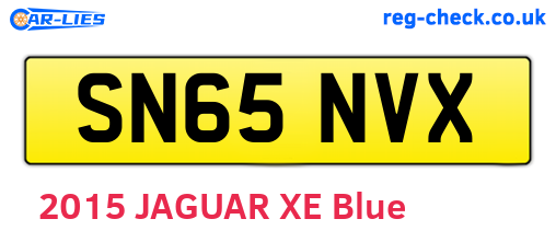SN65NVX are the vehicle registration plates.