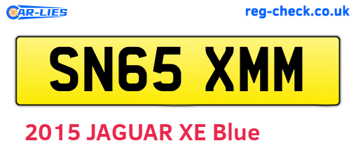 SN65XMM are the vehicle registration plates.