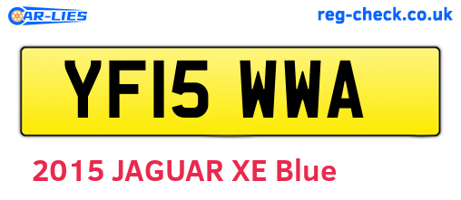 YF15WWA are the vehicle registration plates.