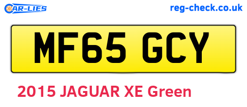MF65GCY are the vehicle registration plates.