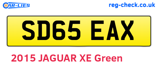 SD65EAX are the vehicle registration plates.