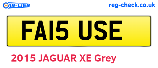 FA15USE are the vehicle registration plates.