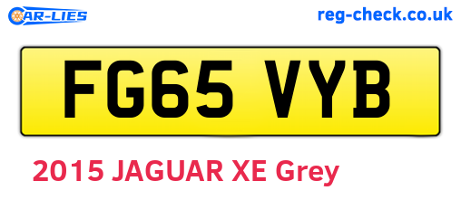 FG65VYB are the vehicle registration plates.