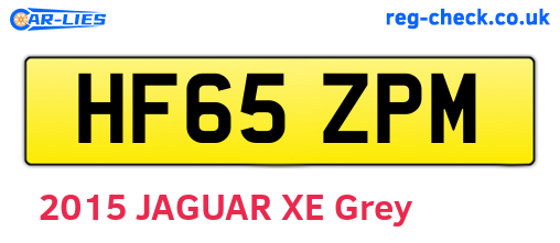HF65ZPM are the vehicle registration plates.