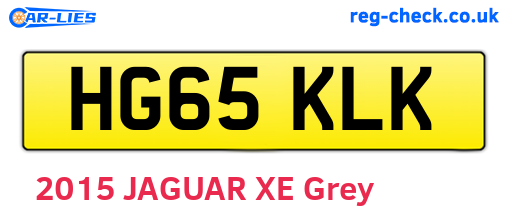 HG65KLK are the vehicle registration plates.