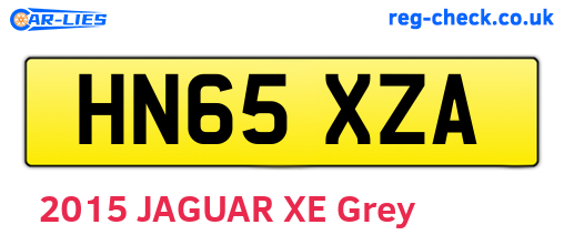 HN65XZA are the vehicle registration plates.