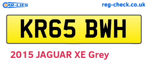 KR65BWH are the vehicle registration plates.