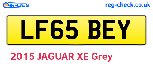 LF65BEY are the vehicle registration plates.