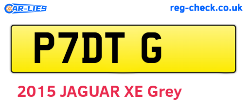 P7DTG are the vehicle registration plates.
