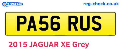 PA56RUS are the vehicle registration plates.
