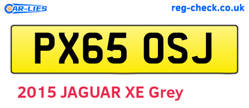 PX65OSJ are the vehicle registration plates.