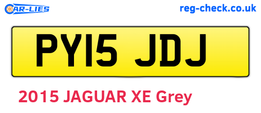 PY15JDJ are the vehicle registration plates.