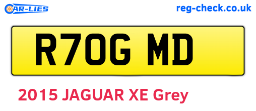 R70GMD are the vehicle registration plates.