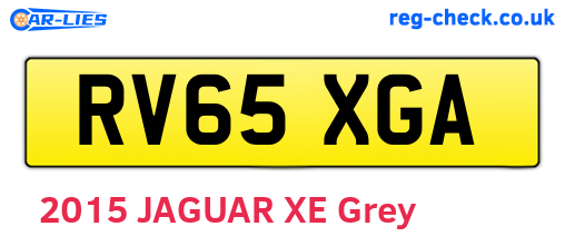 RV65XGA are the vehicle registration plates.
