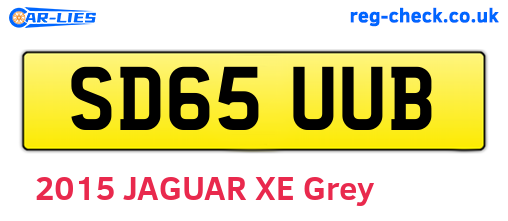 SD65UUB are the vehicle registration plates.
