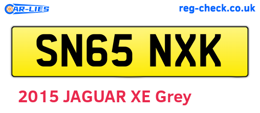 SN65NXK are the vehicle registration plates.