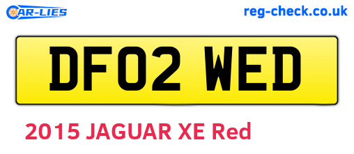 DF02WED are the vehicle registration plates.