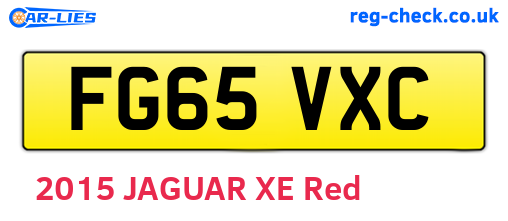 FG65VXC are the vehicle registration plates.