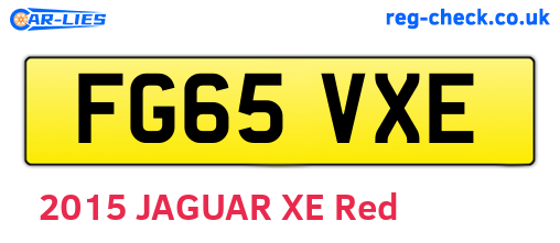 FG65VXE are the vehicle registration plates.