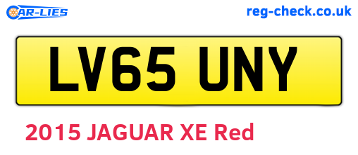 LV65UNY are the vehicle registration plates.