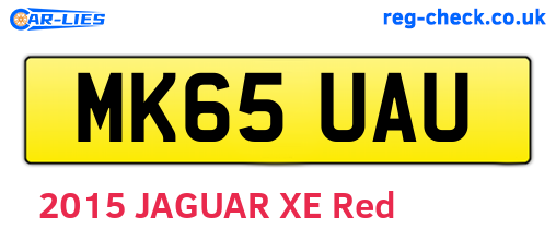 MK65UAU are the vehicle registration plates.