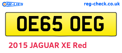 OE65OEG are the vehicle registration plates.