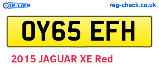 OY65EFH are the vehicle registration plates.