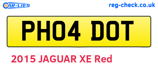 PH04DOT are the vehicle registration plates.