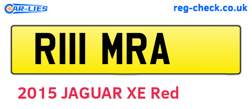 R111MRA are the vehicle registration plates.