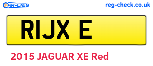 R1JXE are the vehicle registration plates.