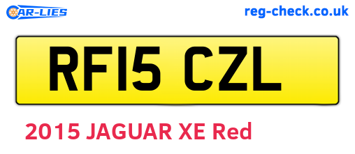 RF15CZL are the vehicle registration plates.