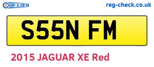 S55NFM are the vehicle registration plates.