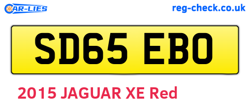 SD65EBO are the vehicle registration plates.