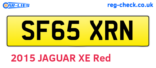 SF65XRN are the vehicle registration plates.