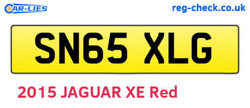 SN65XLG are the vehicle registration plates.