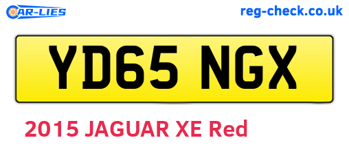 YD65NGX are the vehicle registration plates.