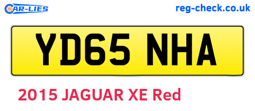 YD65NHA are the vehicle registration plates.