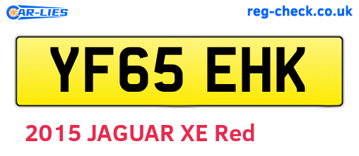 YF65EHK are the vehicle registration plates.