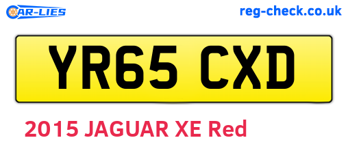 YR65CXD are the vehicle registration plates.