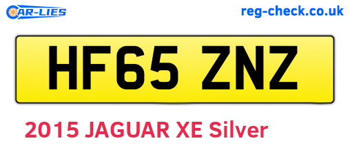 HF65ZNZ are the vehicle registration plates.