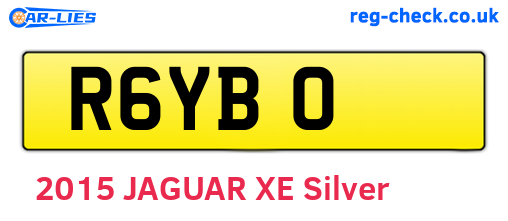 R6YBO are the vehicle registration plates.