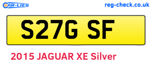 S27GSF are the vehicle registration plates.