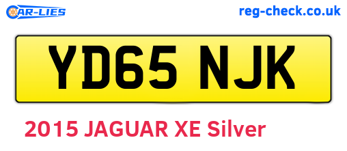 YD65NJK are the vehicle registration plates.