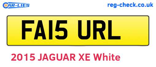 FA15URL are the vehicle registration plates.