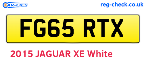 FG65RTX are the vehicle registration plates.