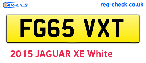 FG65VXT are the vehicle registration plates.