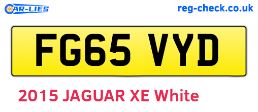 FG65VYD are the vehicle registration plates.