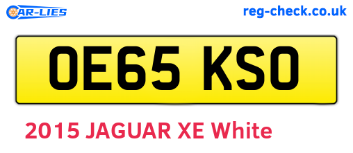 OE65KSO are the vehicle registration plates.