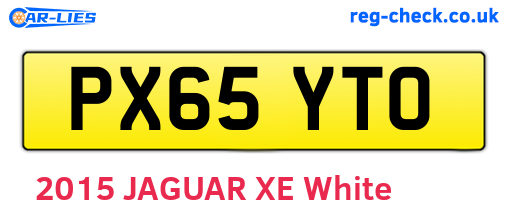 PX65YTO are the vehicle registration plates.