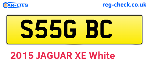 S55GBC are the vehicle registration plates.